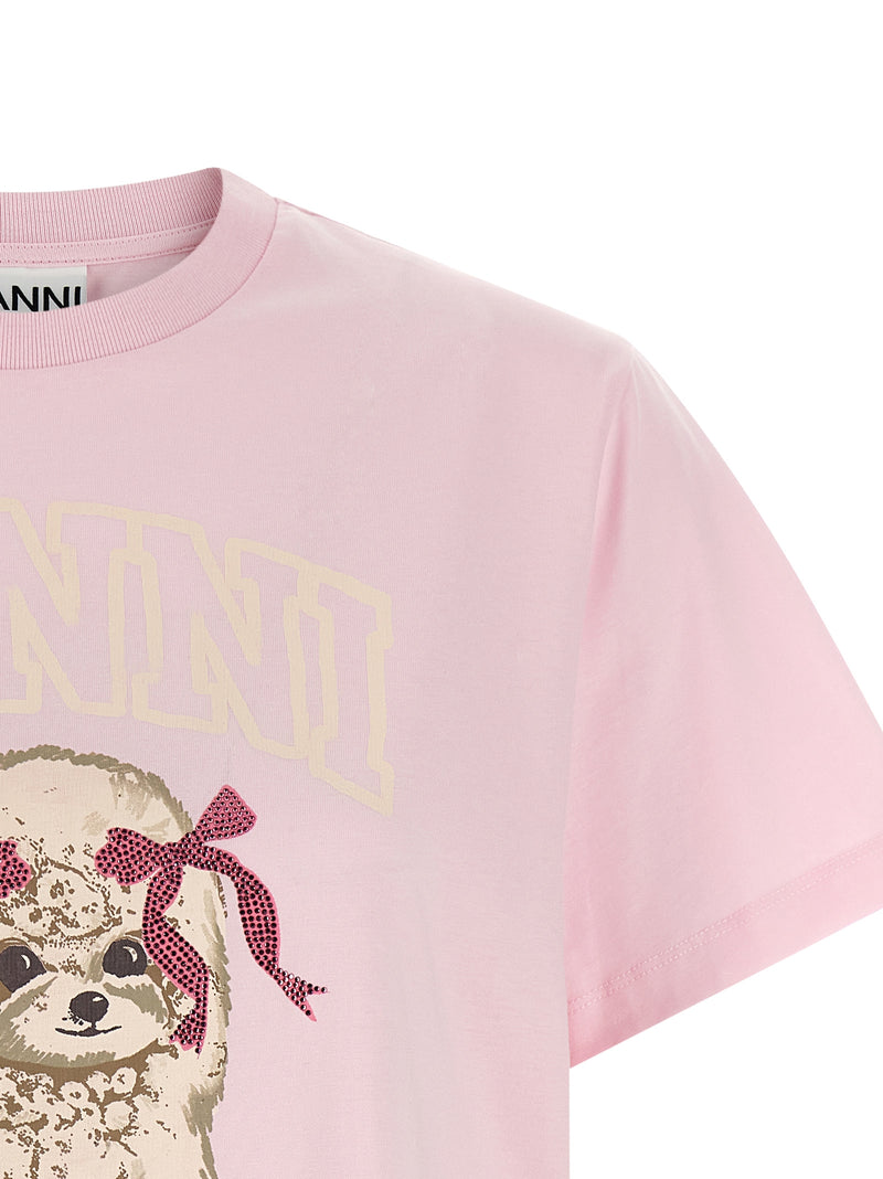 Ganni Multicolor Organic Cotton T-Shirt