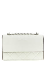 Tory Burch Fleming Small White Goatskin Crossbody Bag
