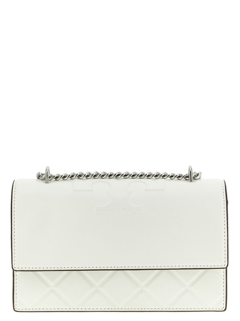 Tory Burch Fleming Small White Goatskin Crossbody Bag