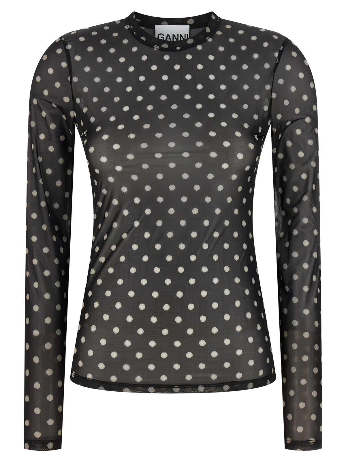 Ganni Sweat-shirt noir en polyester