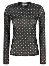 Ganni Sweat-shirt noir en polyester