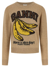 Gilet Ganni en laine beige