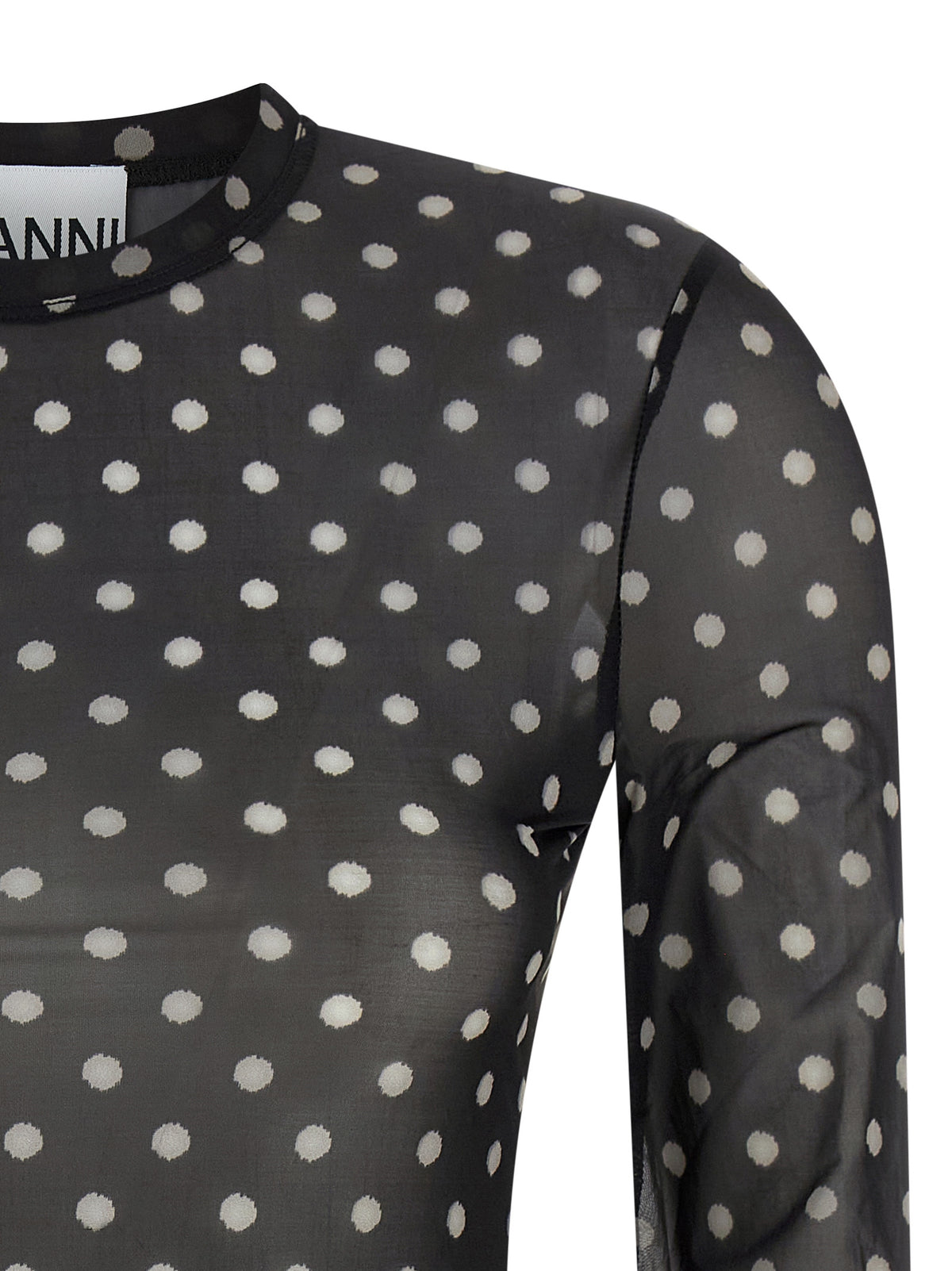 Ganni Sweat-shirt noir en polyester