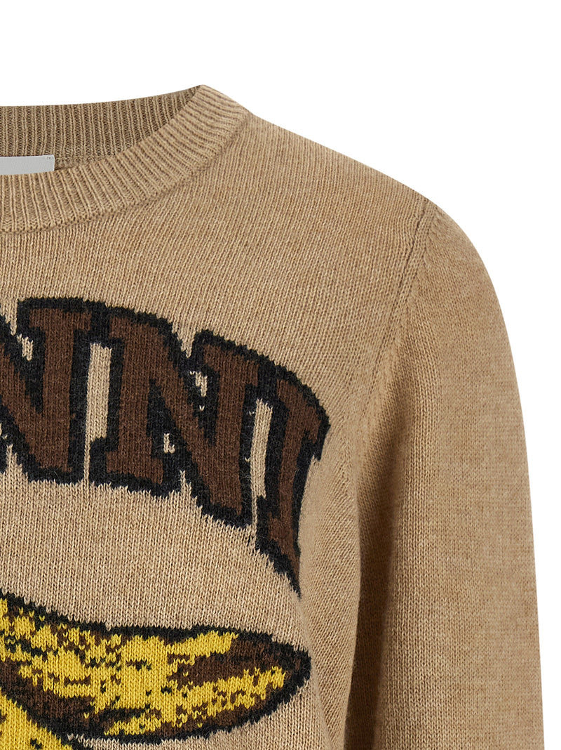 Gilet Ganni en laine beige