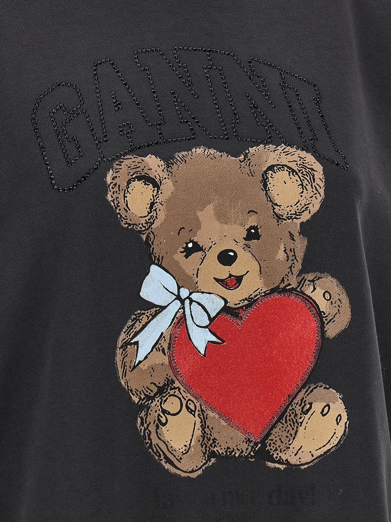 Sweat-shirt Ganni en coton biologique noir