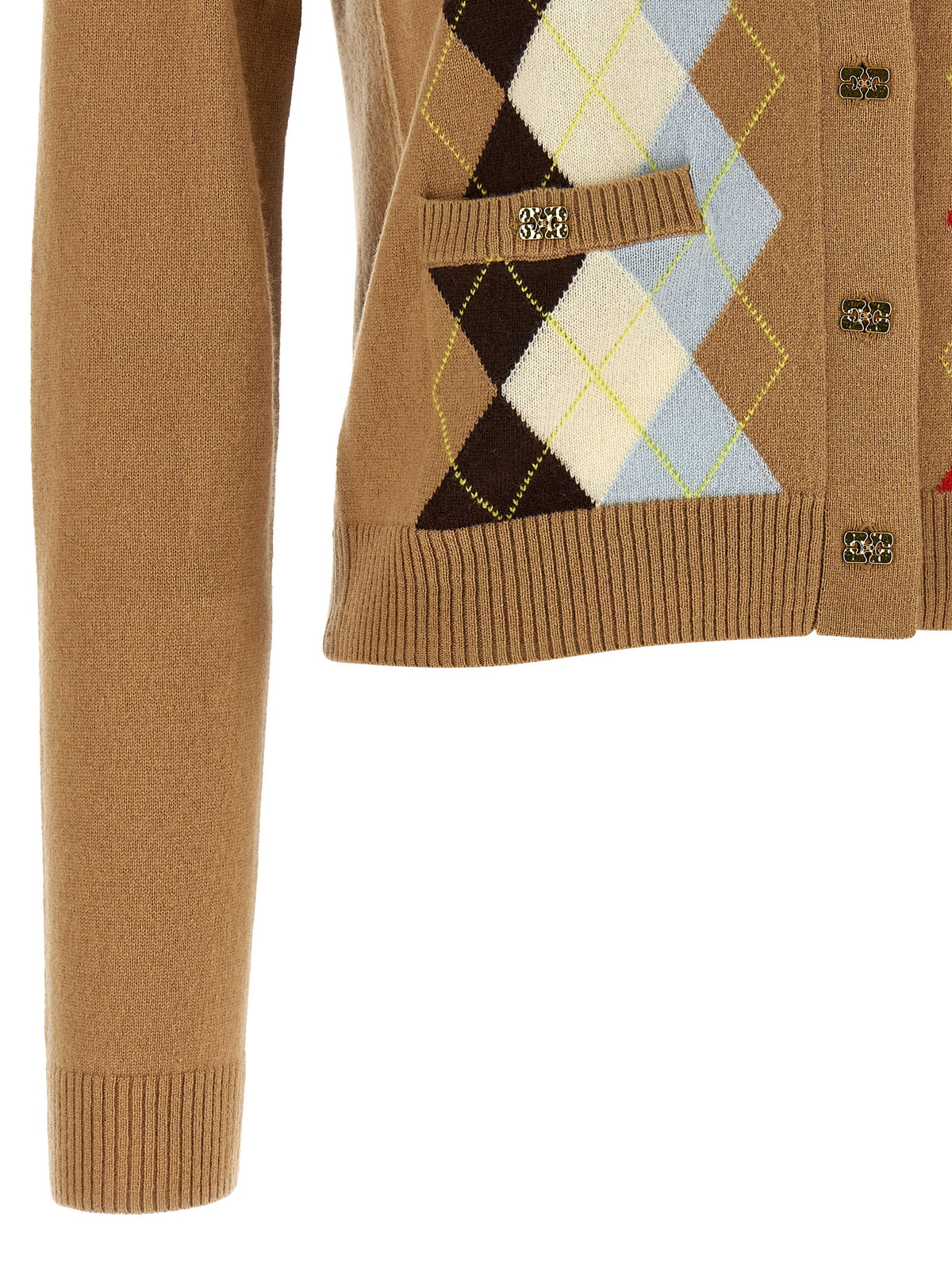 Gilet Ganni en laine beige