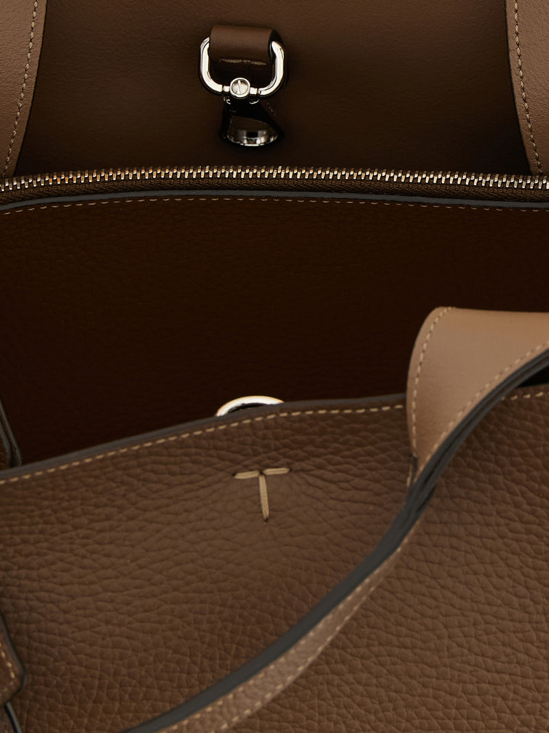 Sac à main Tod's en cuir de veau marron