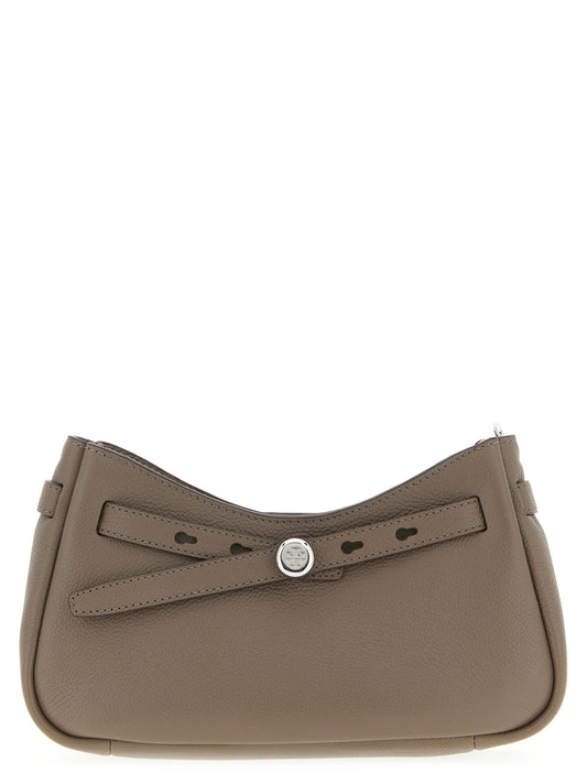 Tory Burch Romy Top Brown Cowhide Shoulder Bag