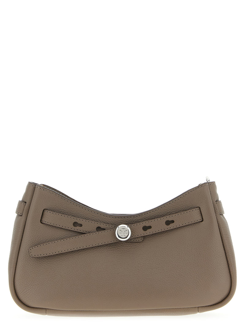 Tory Burch Romy Top Brown Cowhide Shoulder Bag