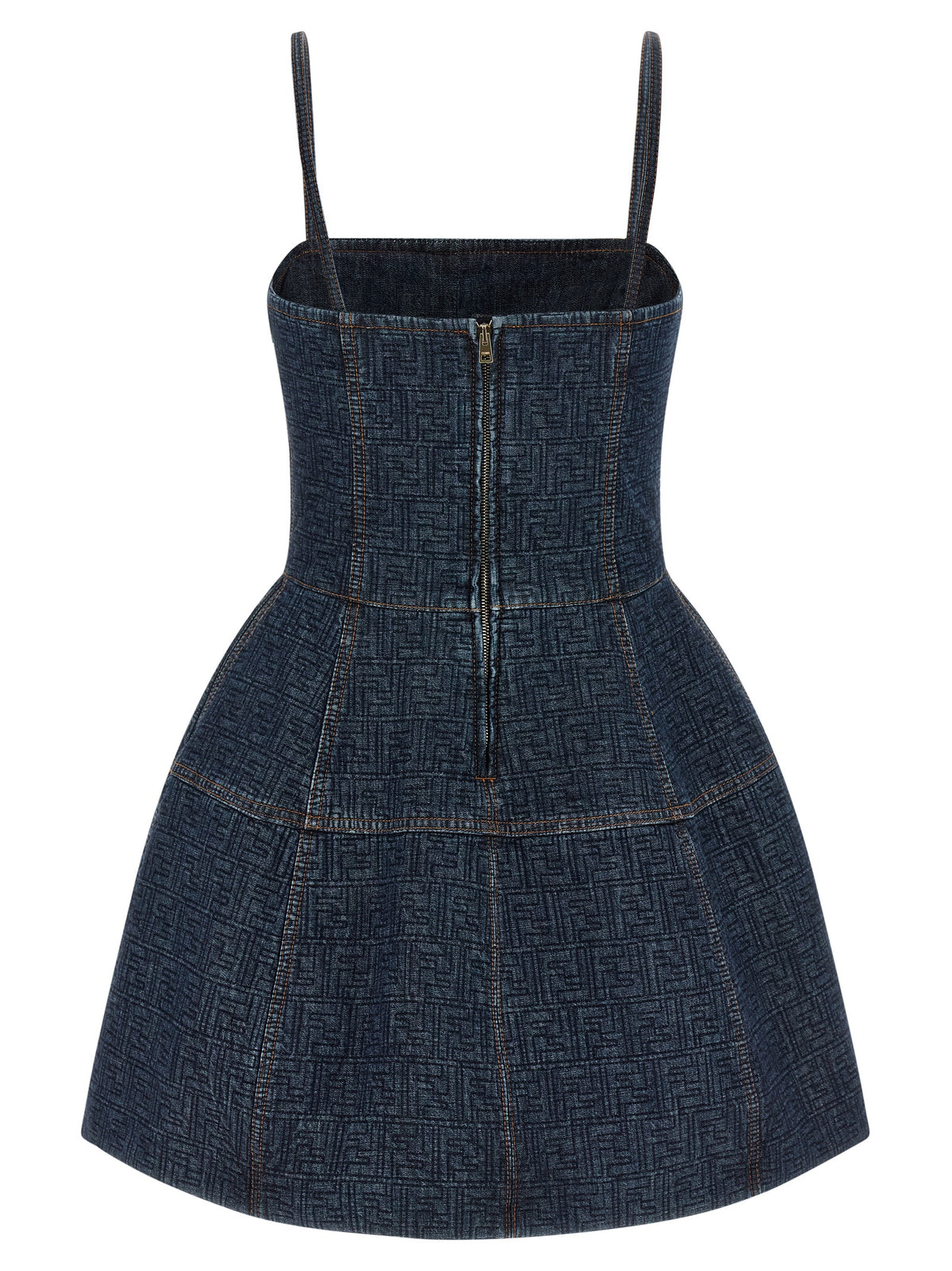Robe courte Fendi en coton bleu