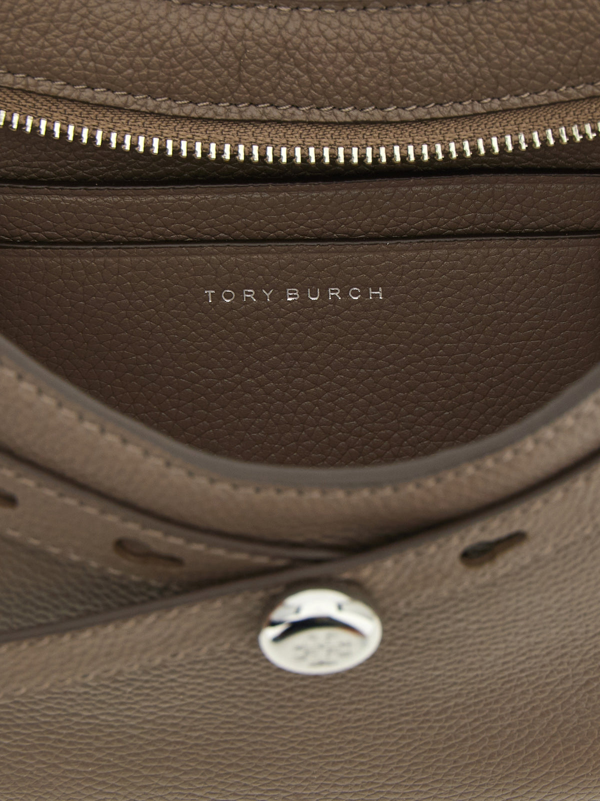 Tory Burch Romy Top Brown Cowhide Shoulder Bag