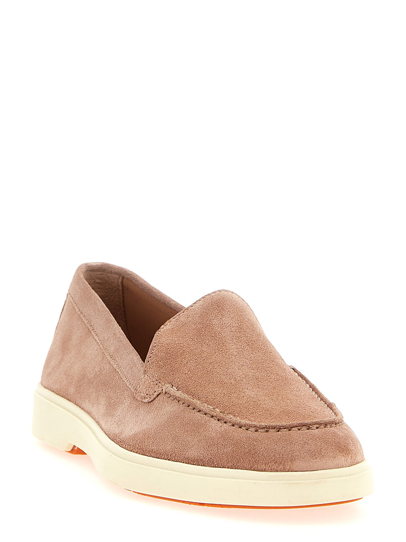Mocassins à enfiler en cuir de veau multicolore Santoni