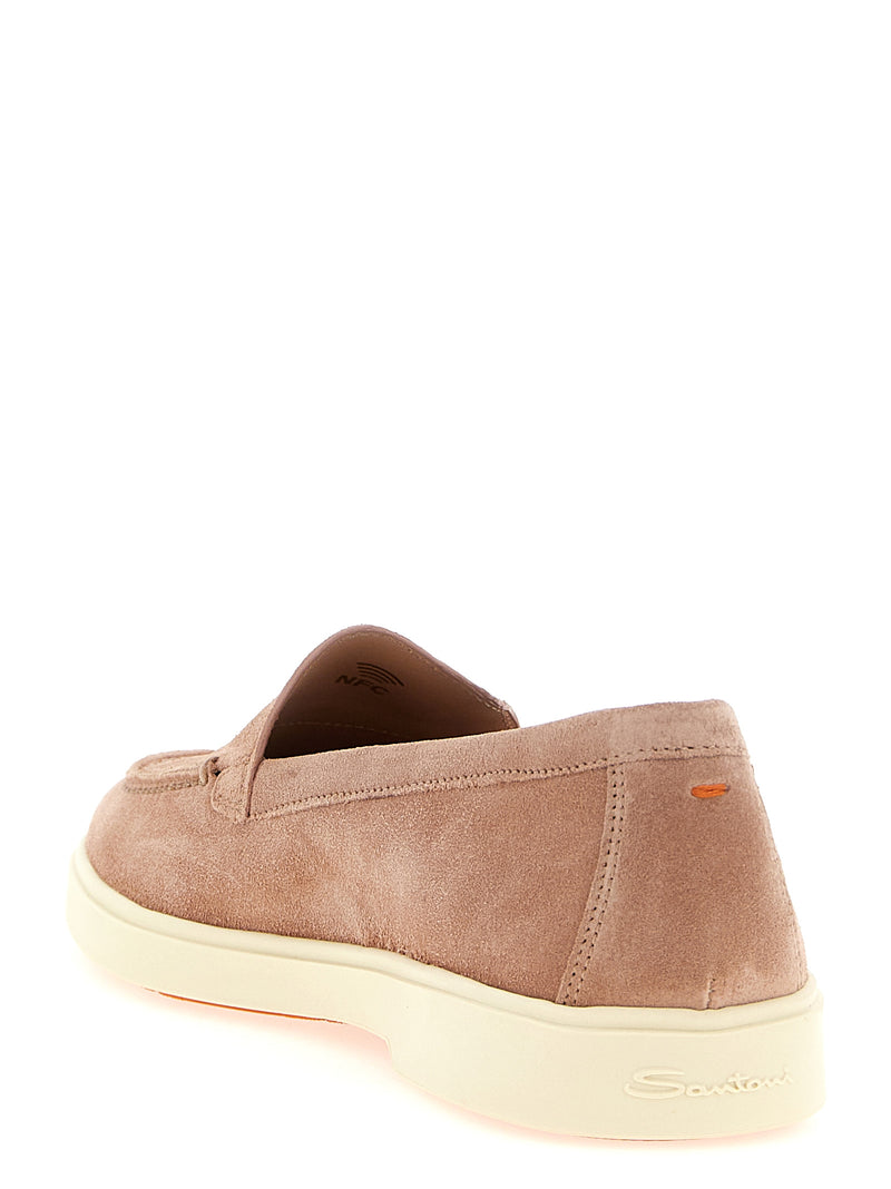 Mocassins à enfiler en cuir de veau multicolore Santoni