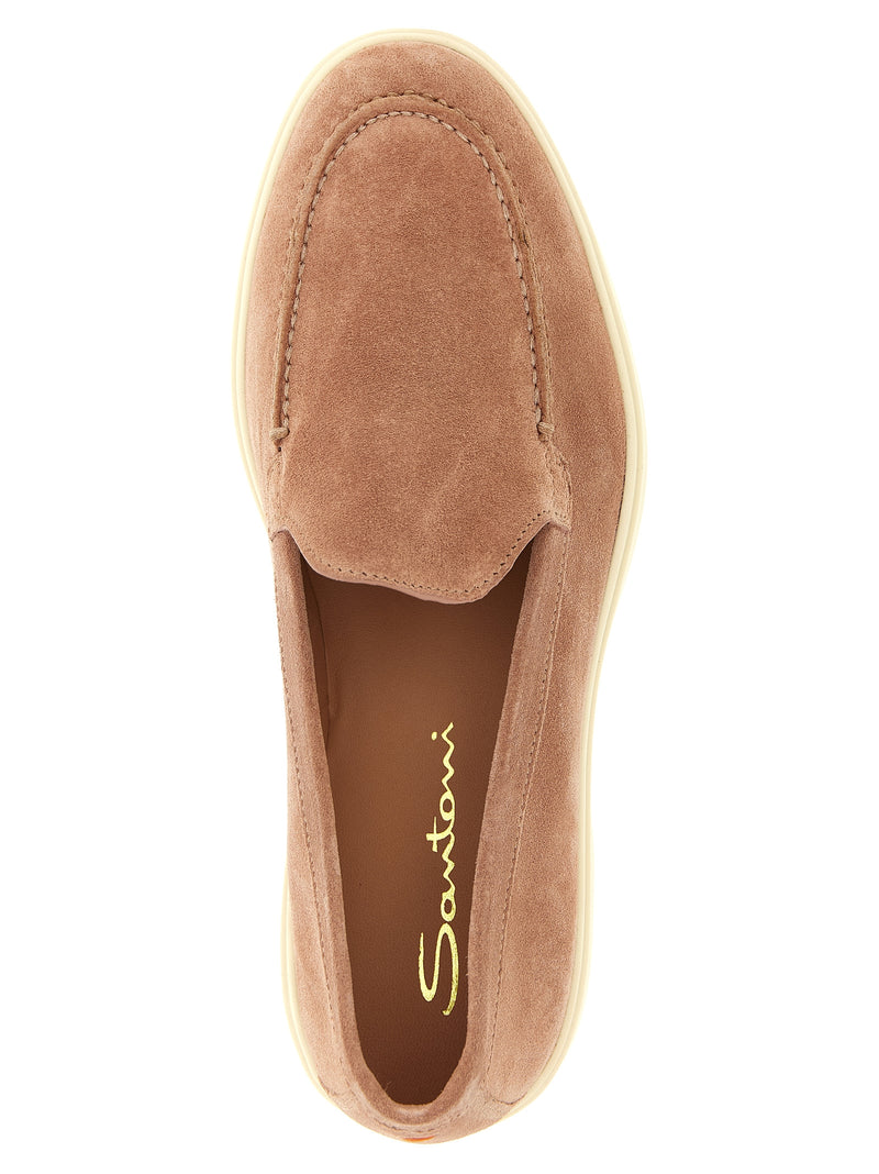 Mocassins à enfiler en cuir de veau multicolore Santoni
