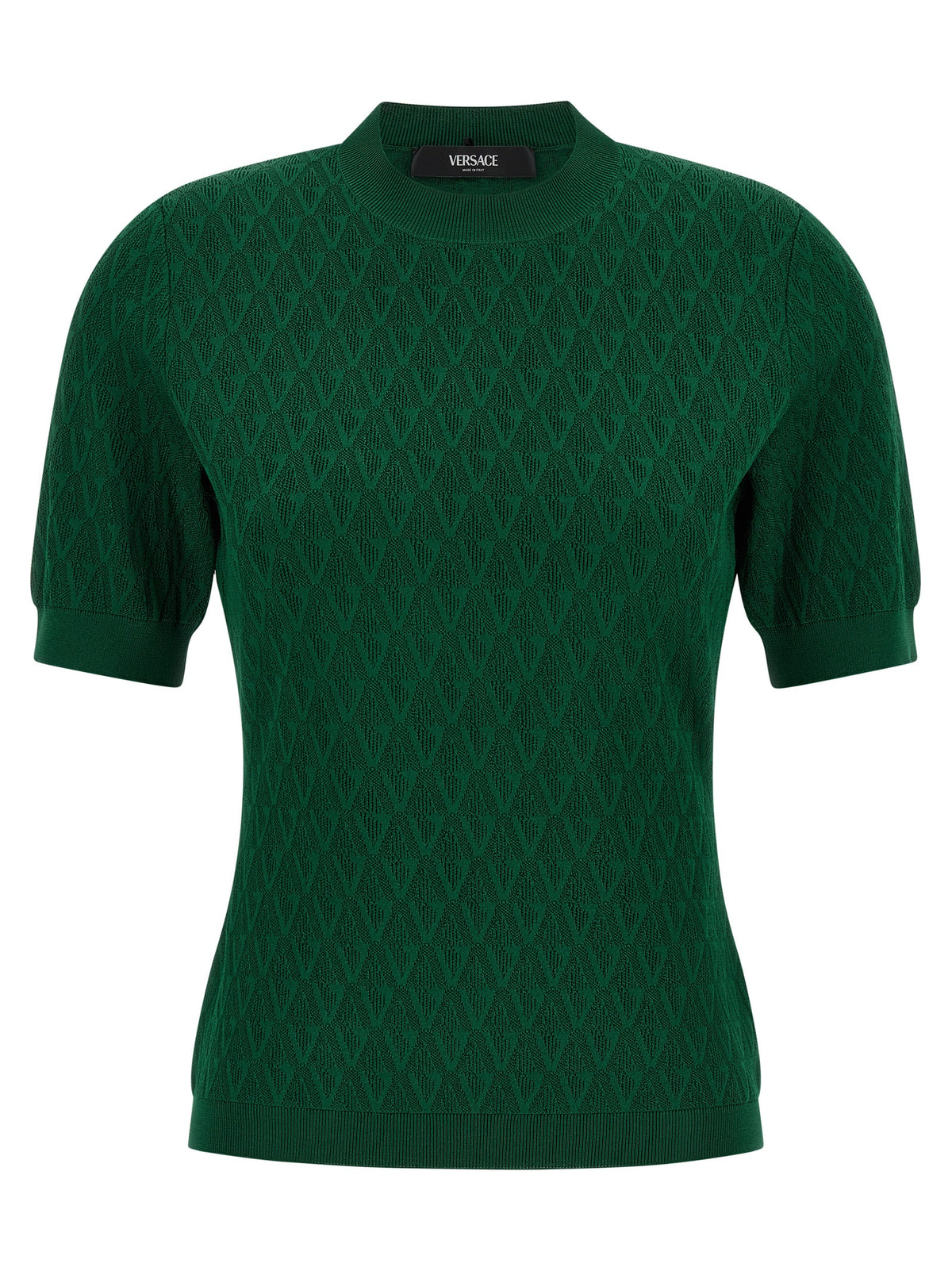 T-shirt bicolore en viscose Versace