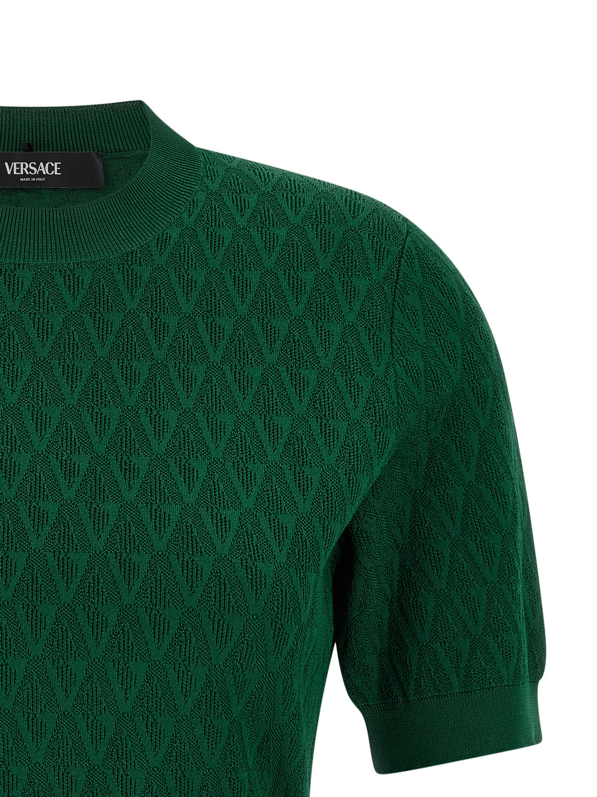 T-shirt bicolore en viscose Versace