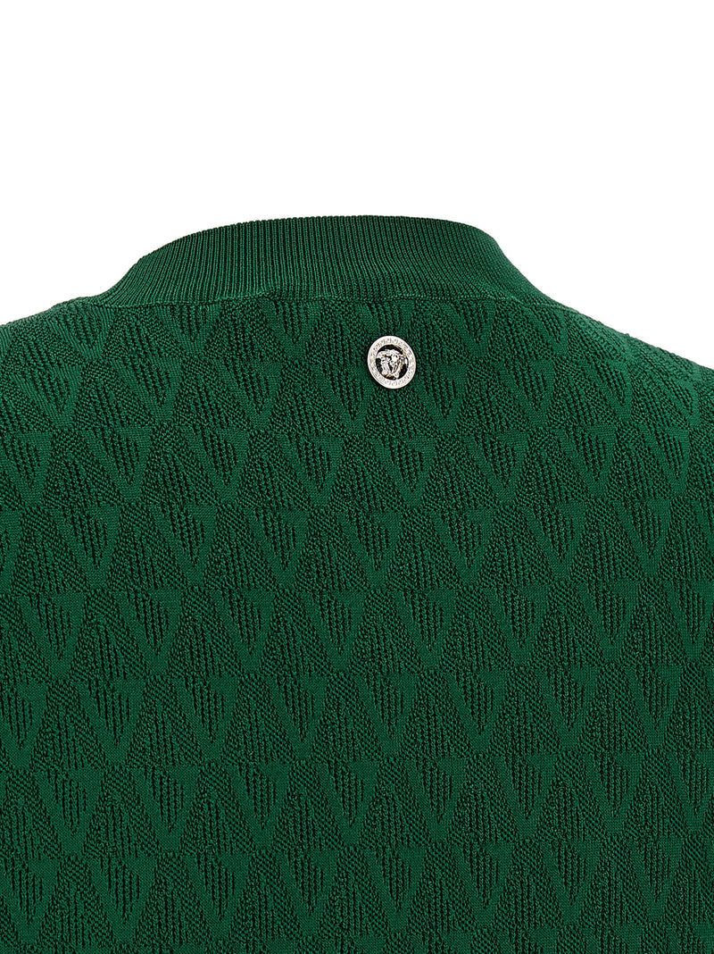 T-shirt bicolore en viscose Versace