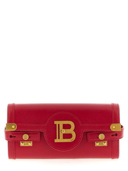 Balmain Fuchsia Calfskin Clutch Bag