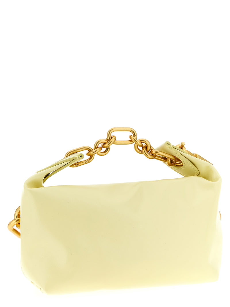 Balmain Sync Mini Bicolor Calfskin Handbag in Yellow