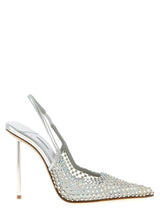 Escarpins LE SILLA en polyester argenté à talon haut