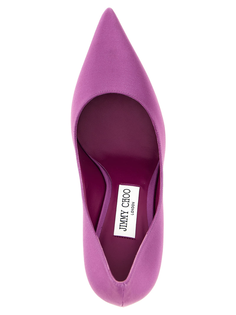 Escarpins Jimmy Choo mauves à talons hauts en Tencel
