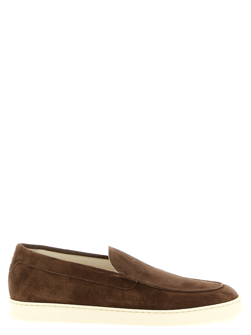 Brunello Cucinelli Brown Calfskin Slip-On Loafers