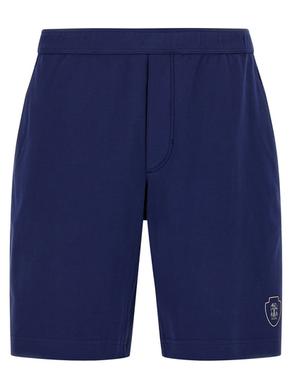Brunello Cucinelli Blue Cotton Bermuda Shorts