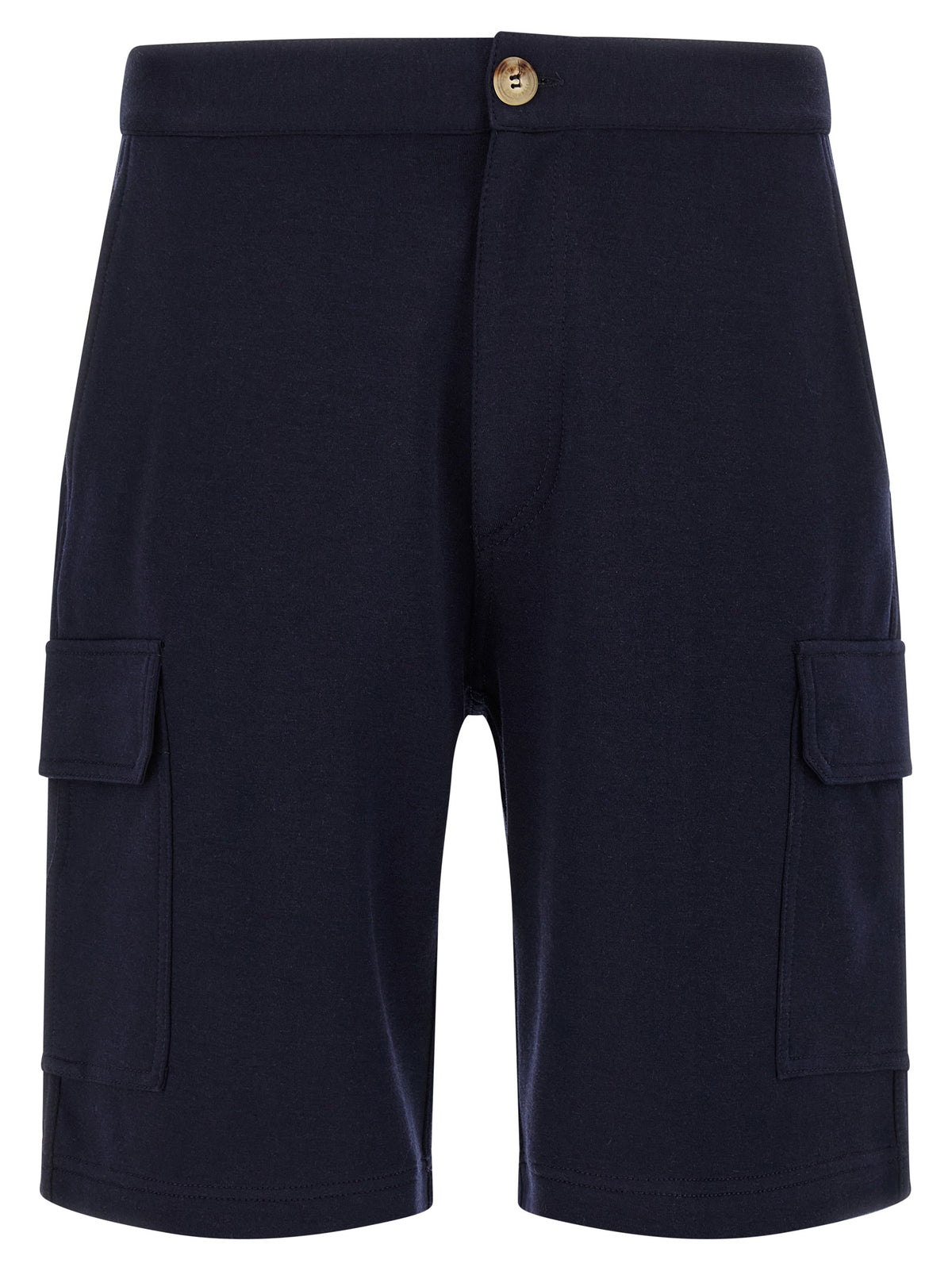 Brunello Cucinelli Blue Cotton Bermuda Shorts