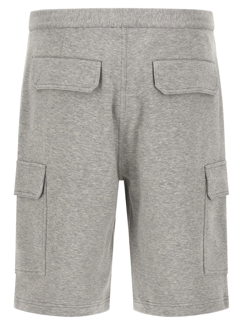 Brunello Cucinelli Gray Cotton Bermuda Shorts for Men