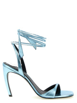The Attico Ora Blue Calfskin Stiletto Heel Sandals
