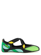The Attico Bicolor Polyethylene Ballet Flats - Green