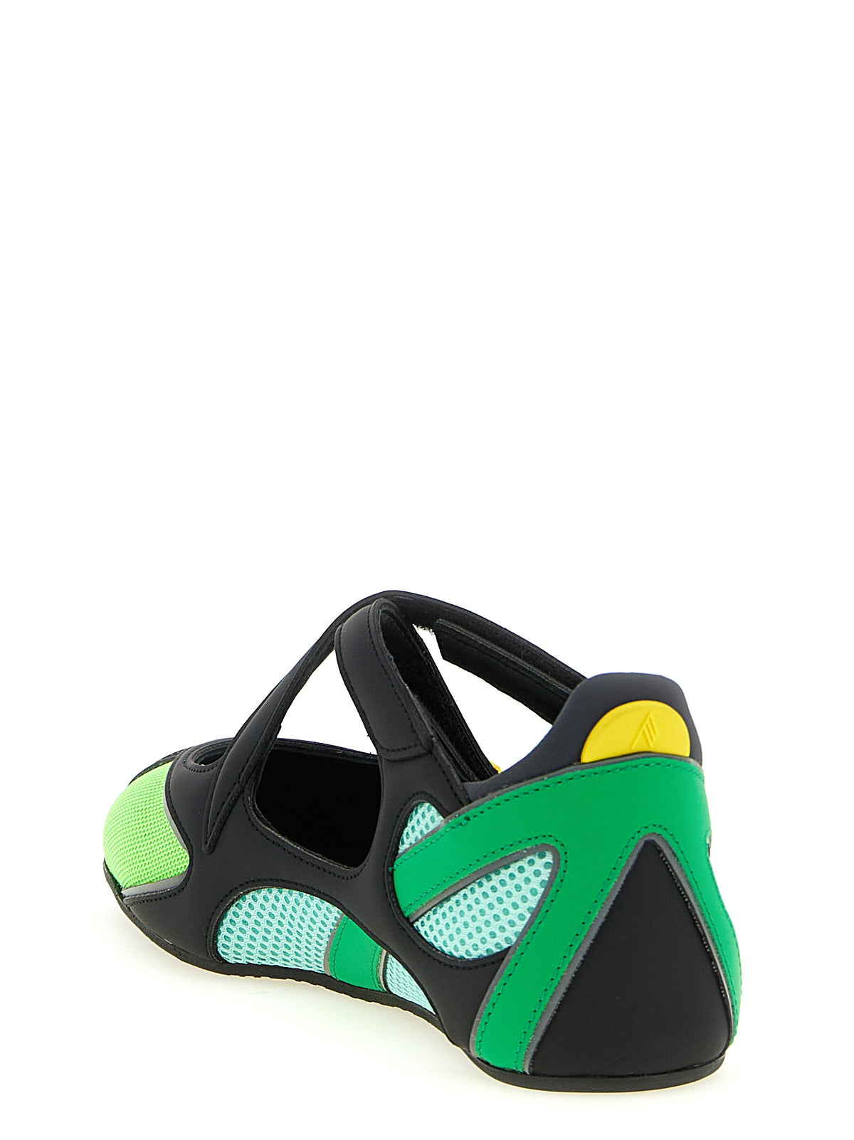 The Attico Bicolor Polyethylene Ballet Flats - Green