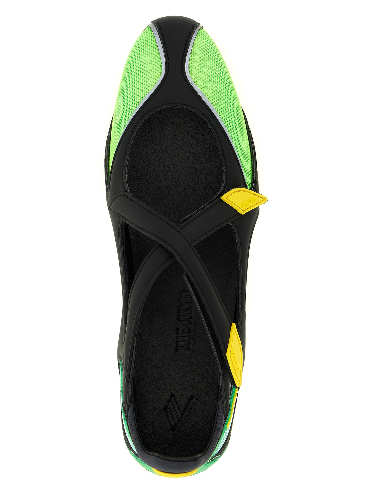 The Attico Bicolor Polyethylene Ballet Flats - Green