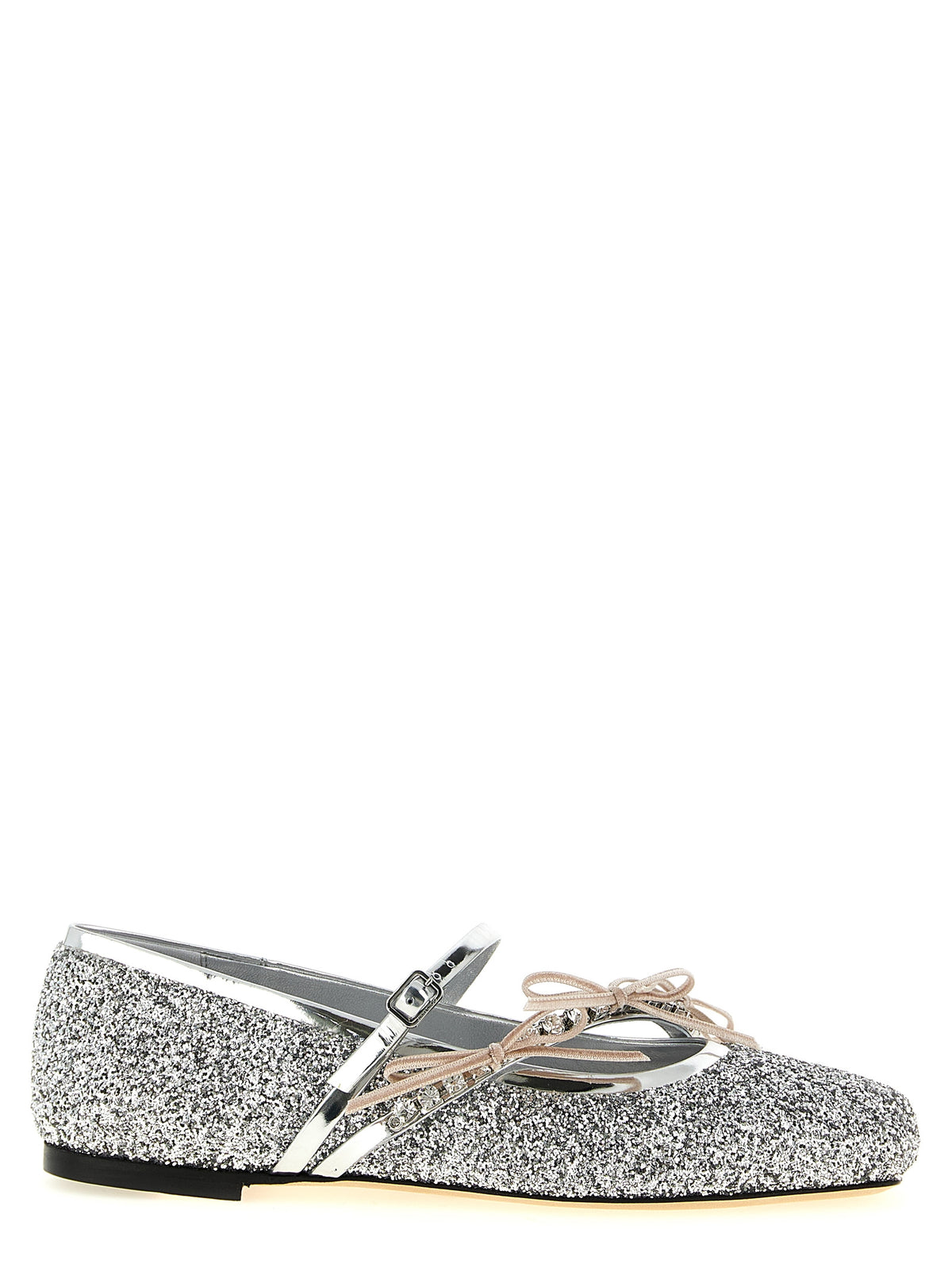 Ballerines Jimmy Choo en Tencel argenté