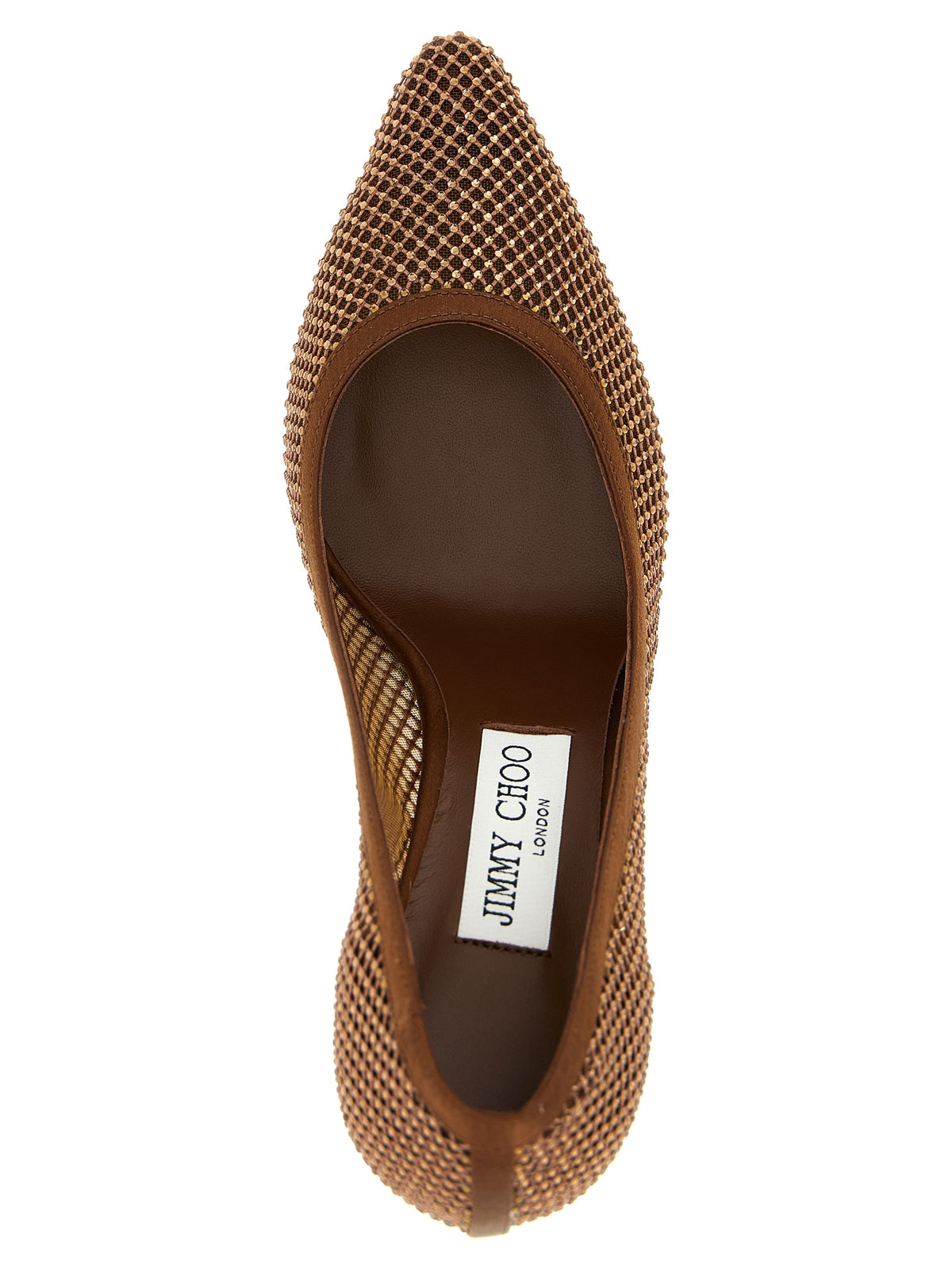Escarpins Jimmy Choo marron en Tencel à talons hauts