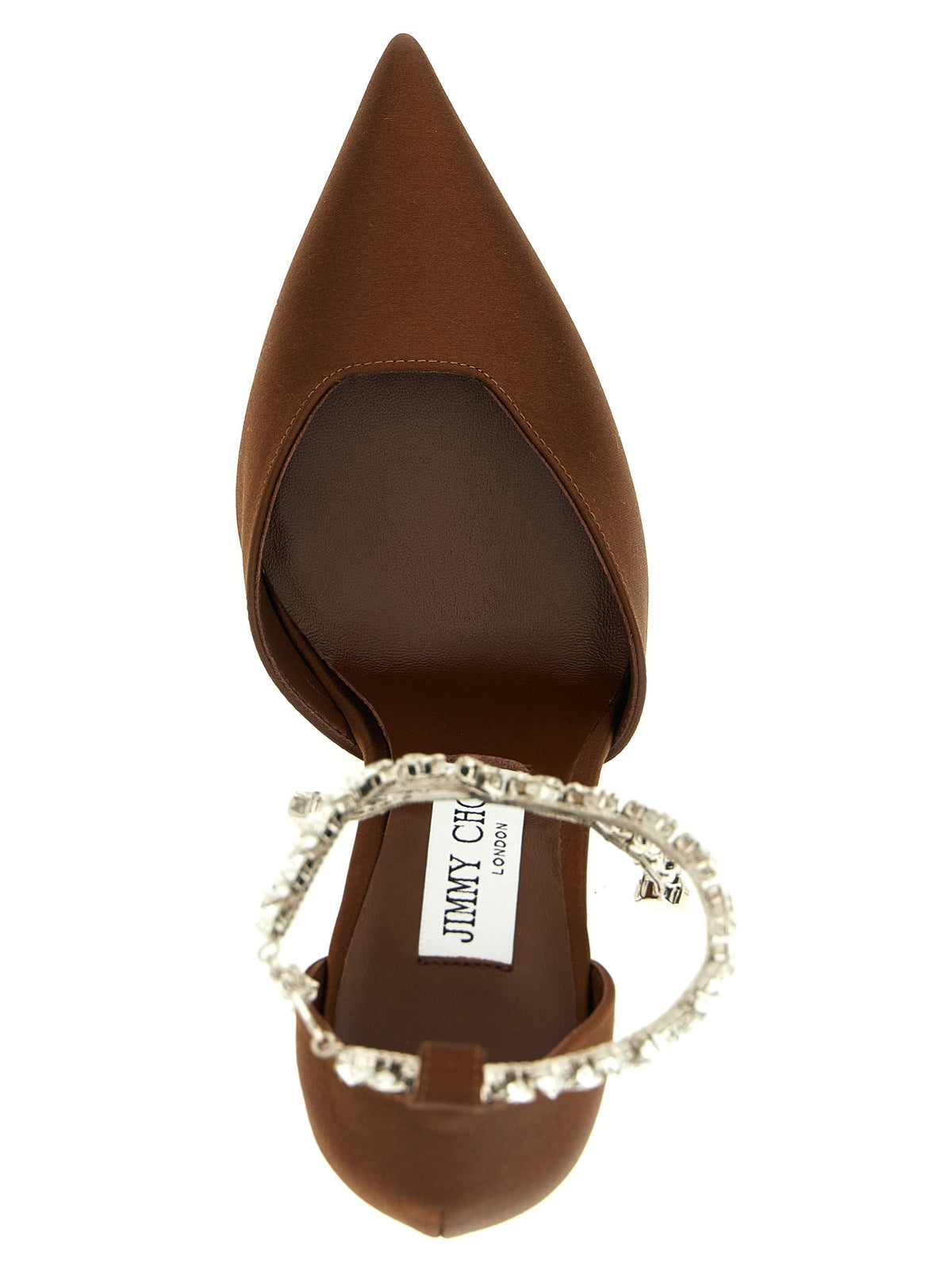 Escarpins Jimmy Choo marron en Tencel à talons hauts