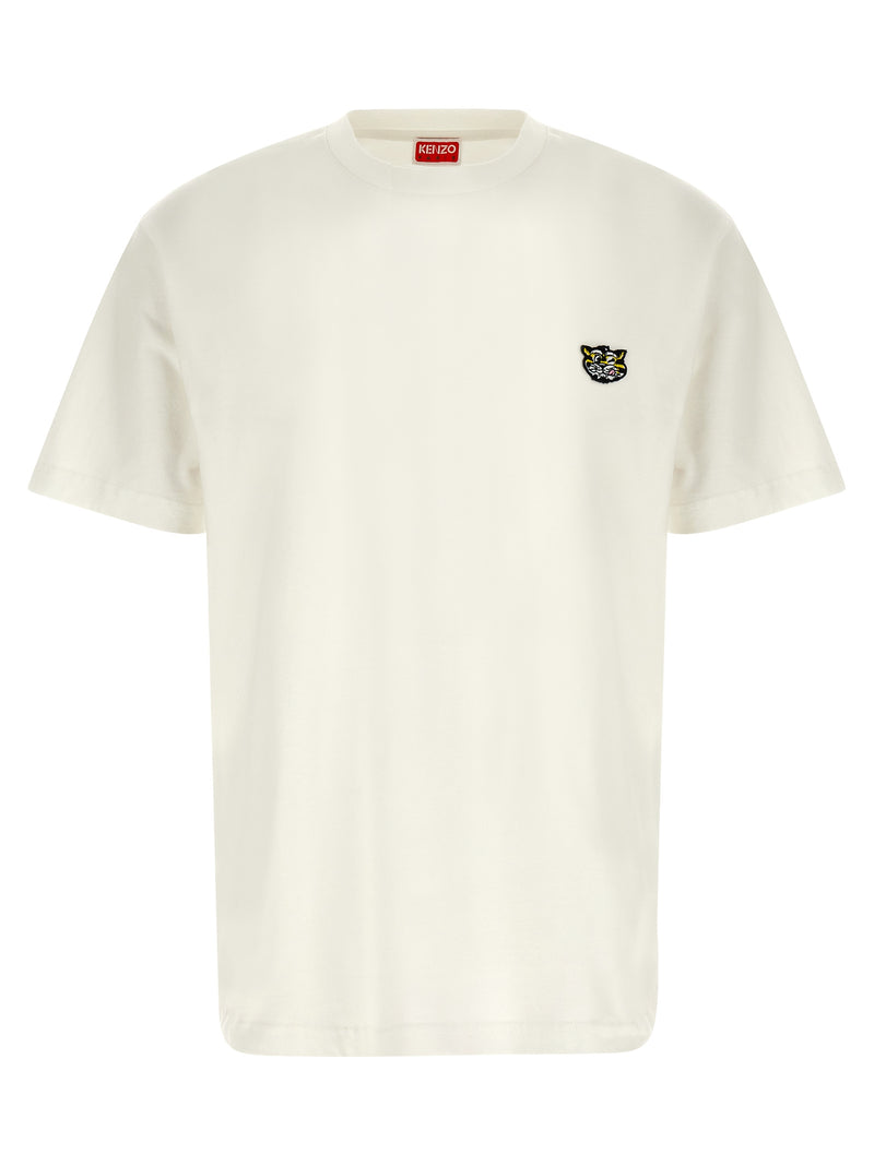 Kenzo White Cotton Wild Tiger T-Shirt for Men
