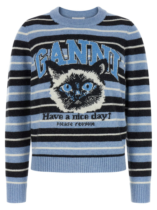 Cardigan Ganni en laine bleue
