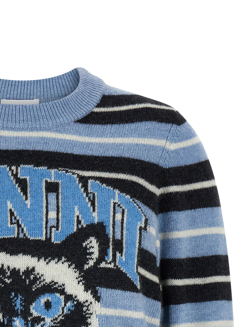 Ganni Blue Wool Cardigan