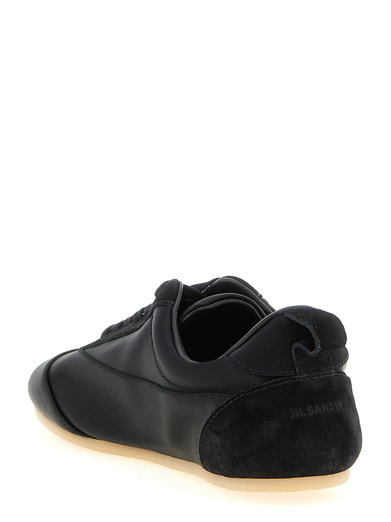 Jil Sander Black Cotton Etage Low Top Sneakers for Women