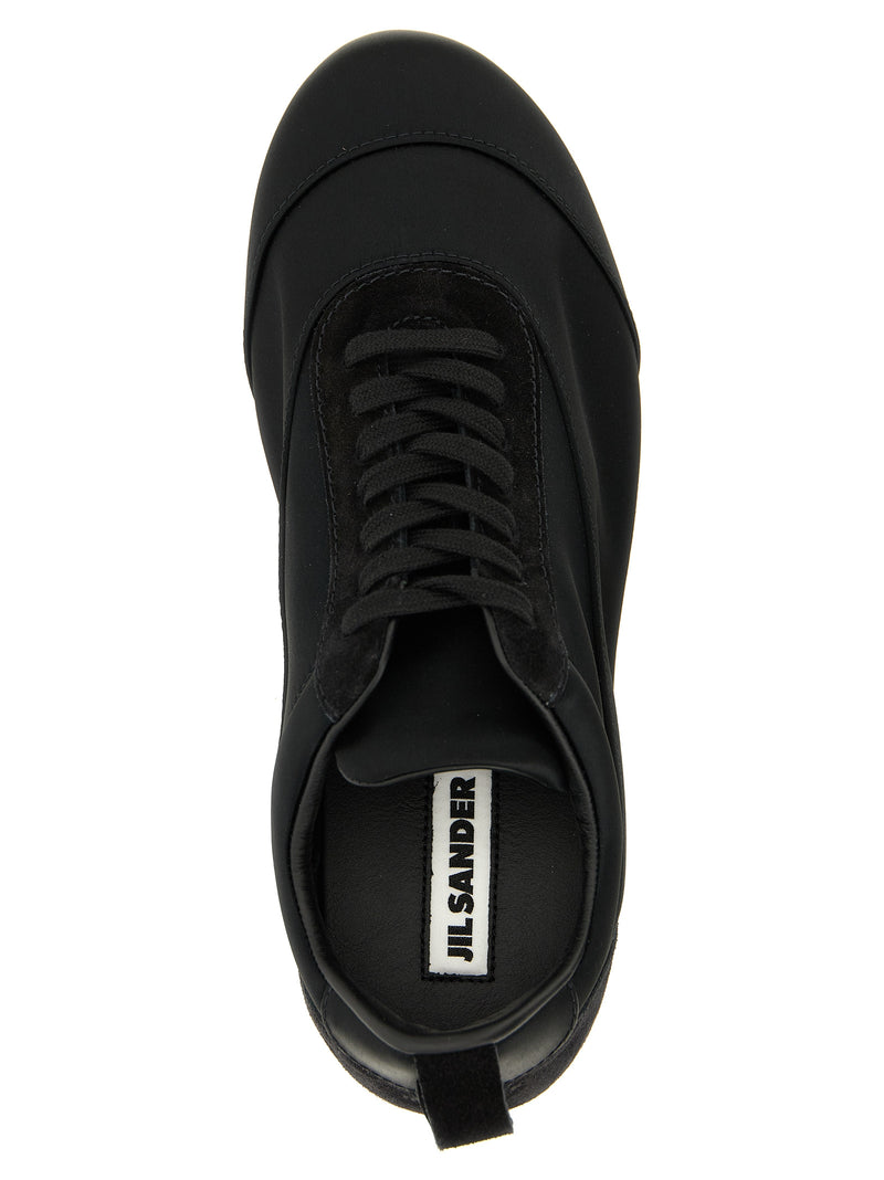 Jil Sander Black Cotton Etage Low Top Sneakers for Women