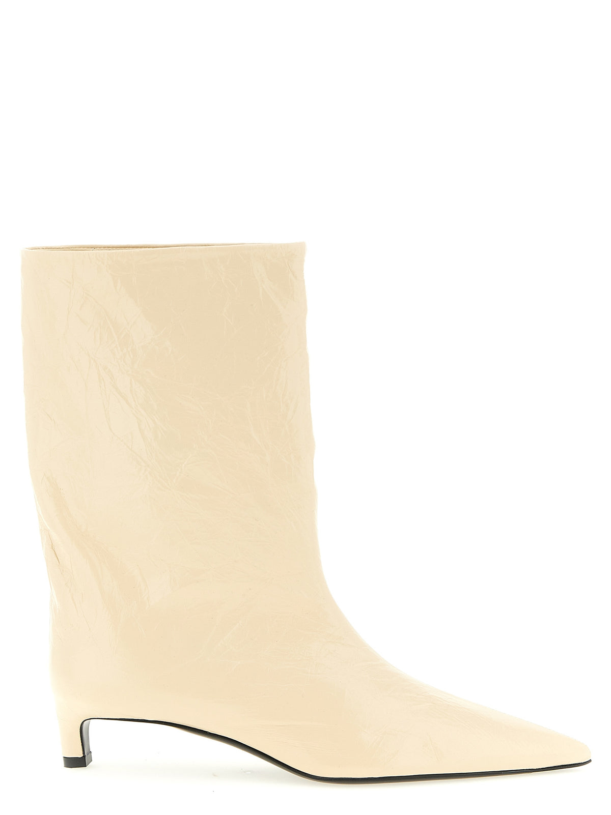 Jil Sander Beige Calfskin Ankle Boots for Women