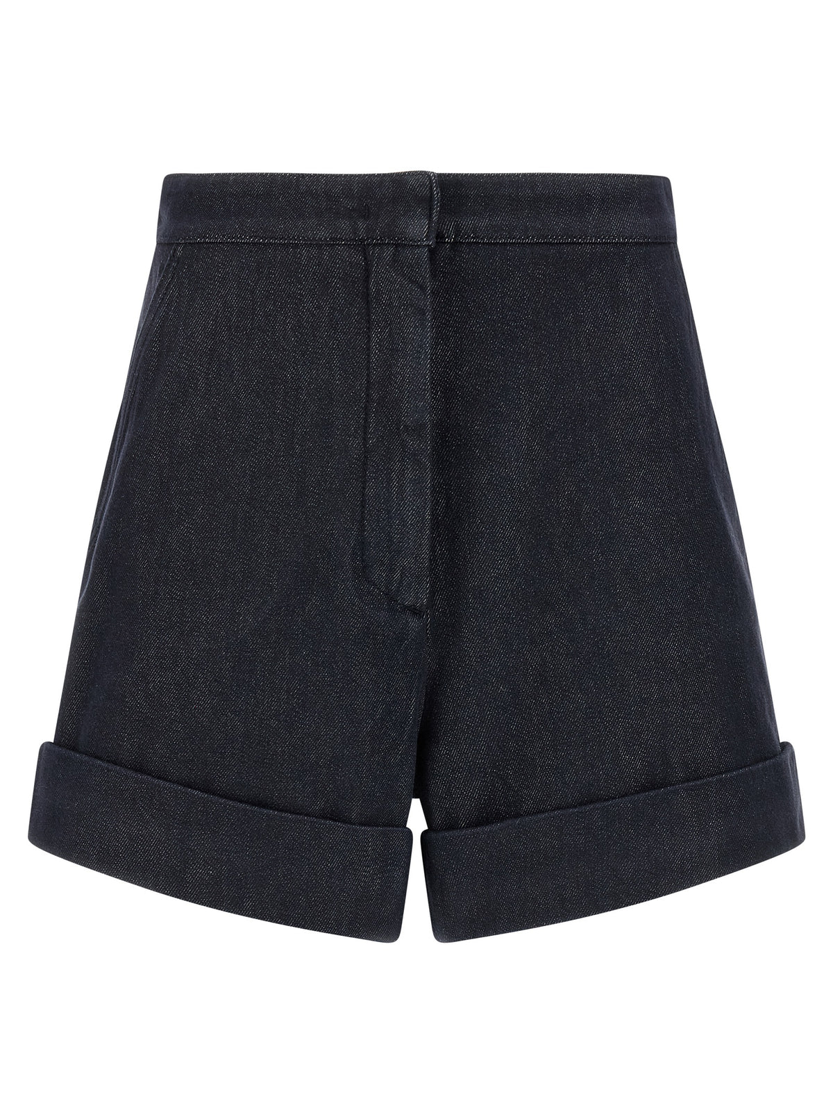 Max Mara Mxmcalca Blue Cotton Bermuda Shorts