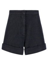 Max Mara Mxmcalca Blue Cotton Bermuda Shorts