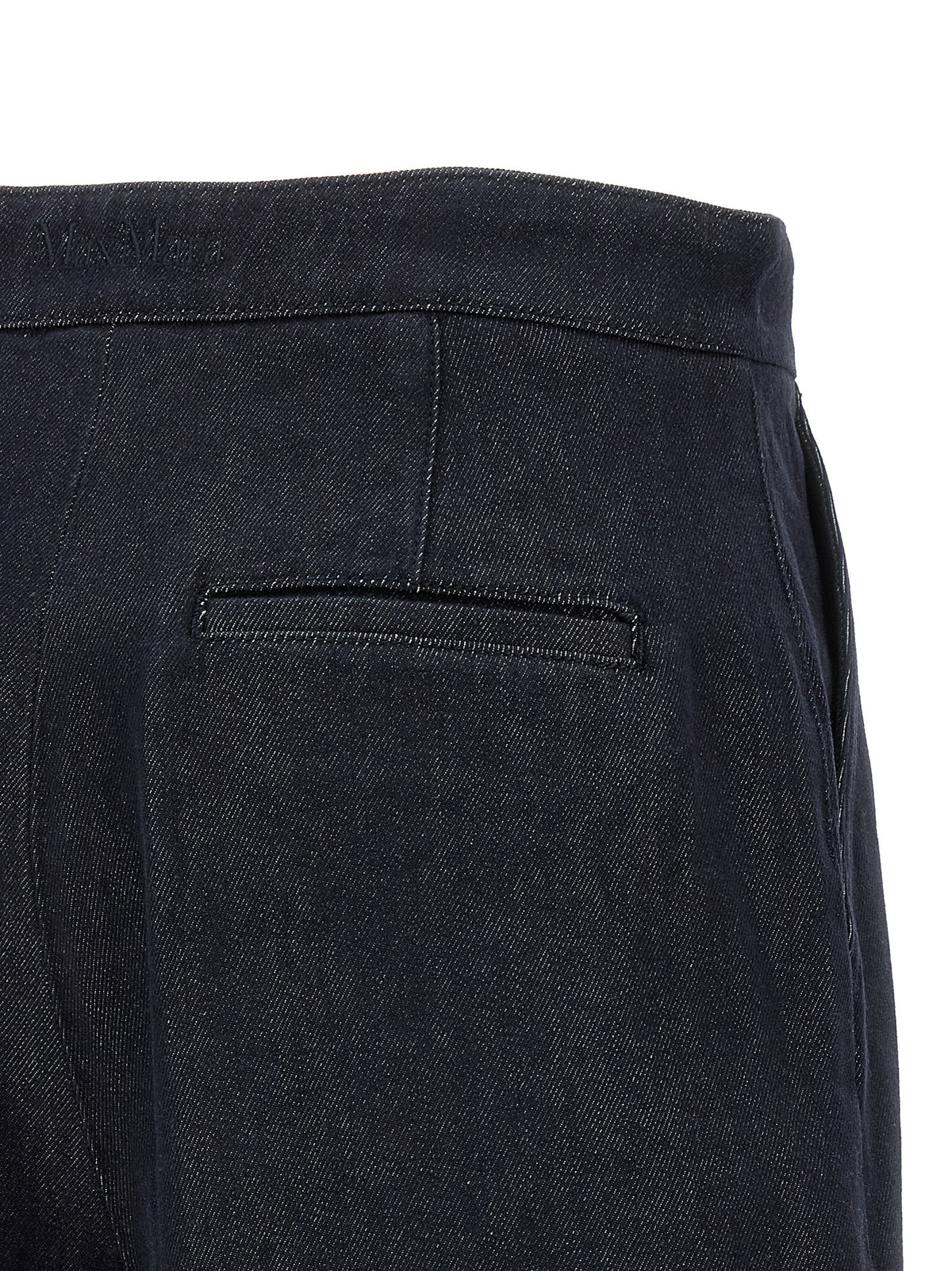 Max Mara Mxmcalca Blue Cotton Bermuda Shorts