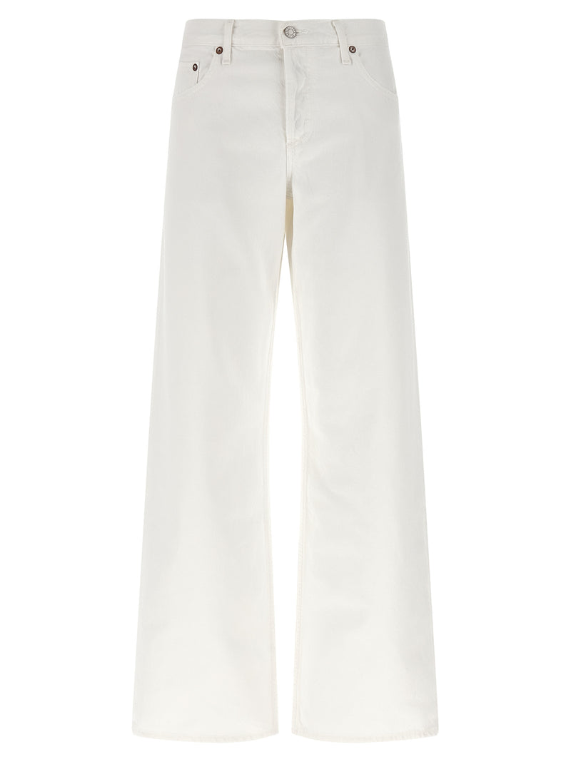 Agolde White Cotton Jeans Denim