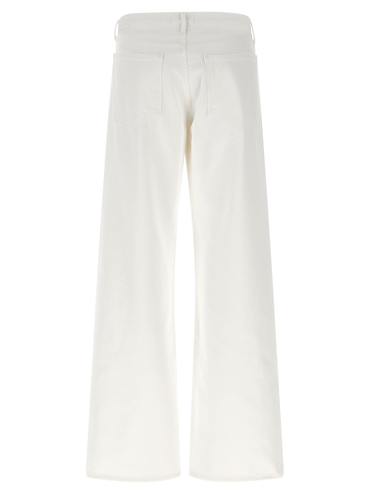 Jean en coton blanc doré