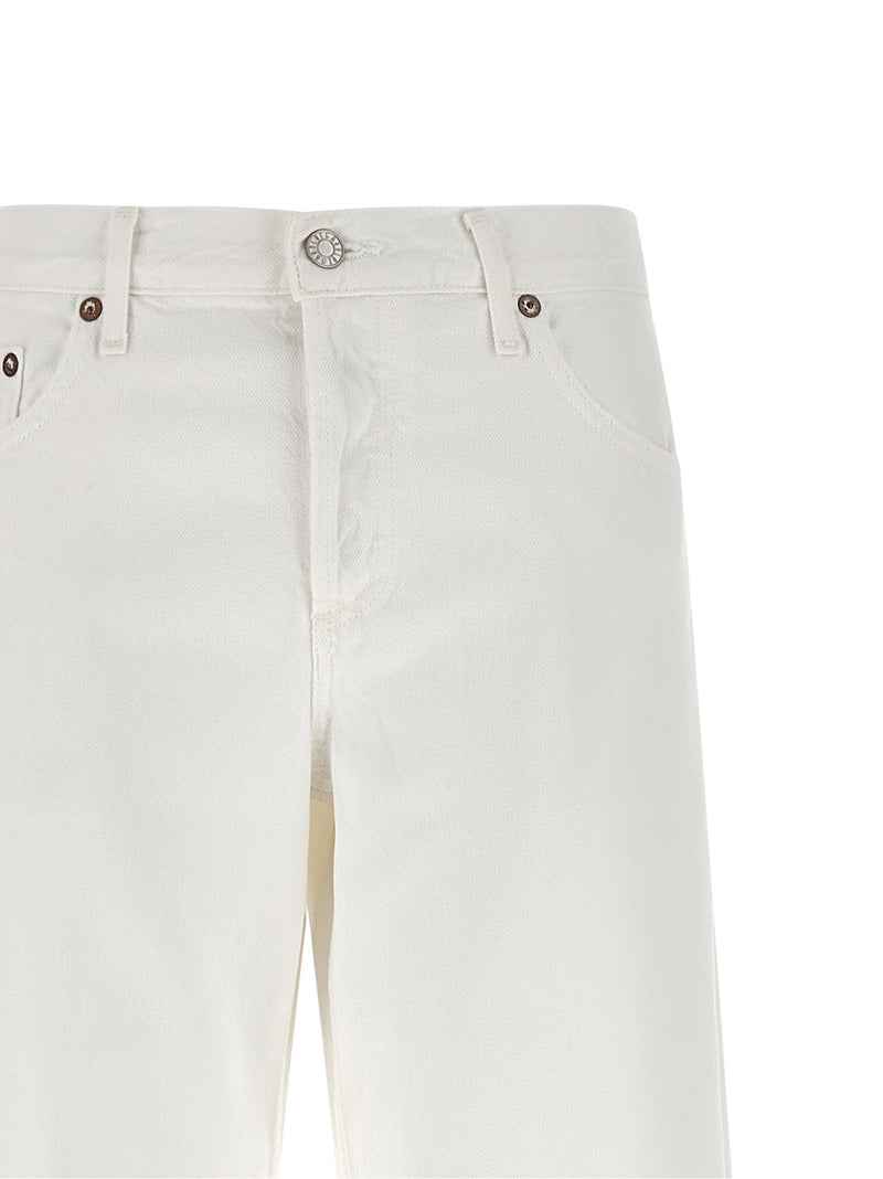 Agolde White Cotton Jeans Denim