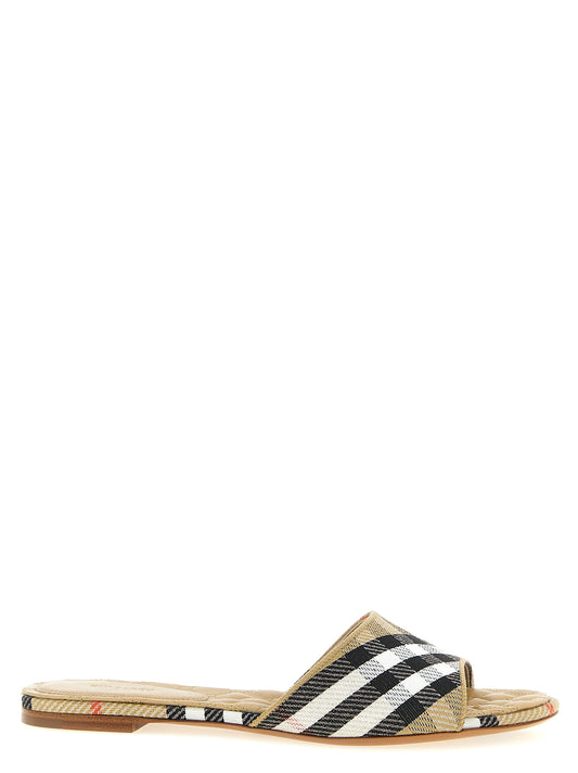 Claques Burberry en polyester beige
