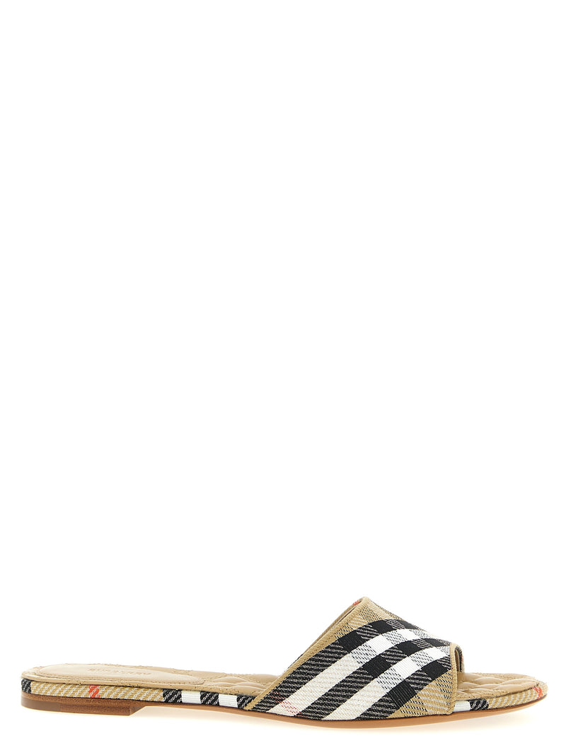 Claques Burberry en polyester beige